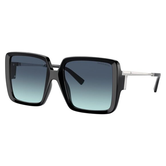 New TIFFANY Black Square TF4212U 8342/9S Sunglasses Women - Picture 1 of 6